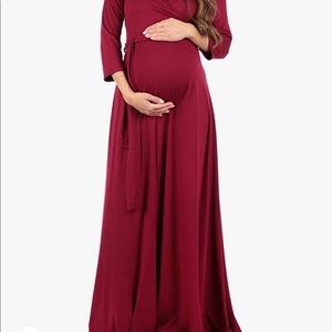 Maternity faux wrap dress.